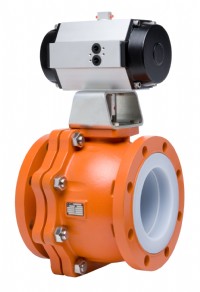 CRANE ChemPharma Flow Solutions, Xomox XLB Lined Ball Valve with REVO actuator
